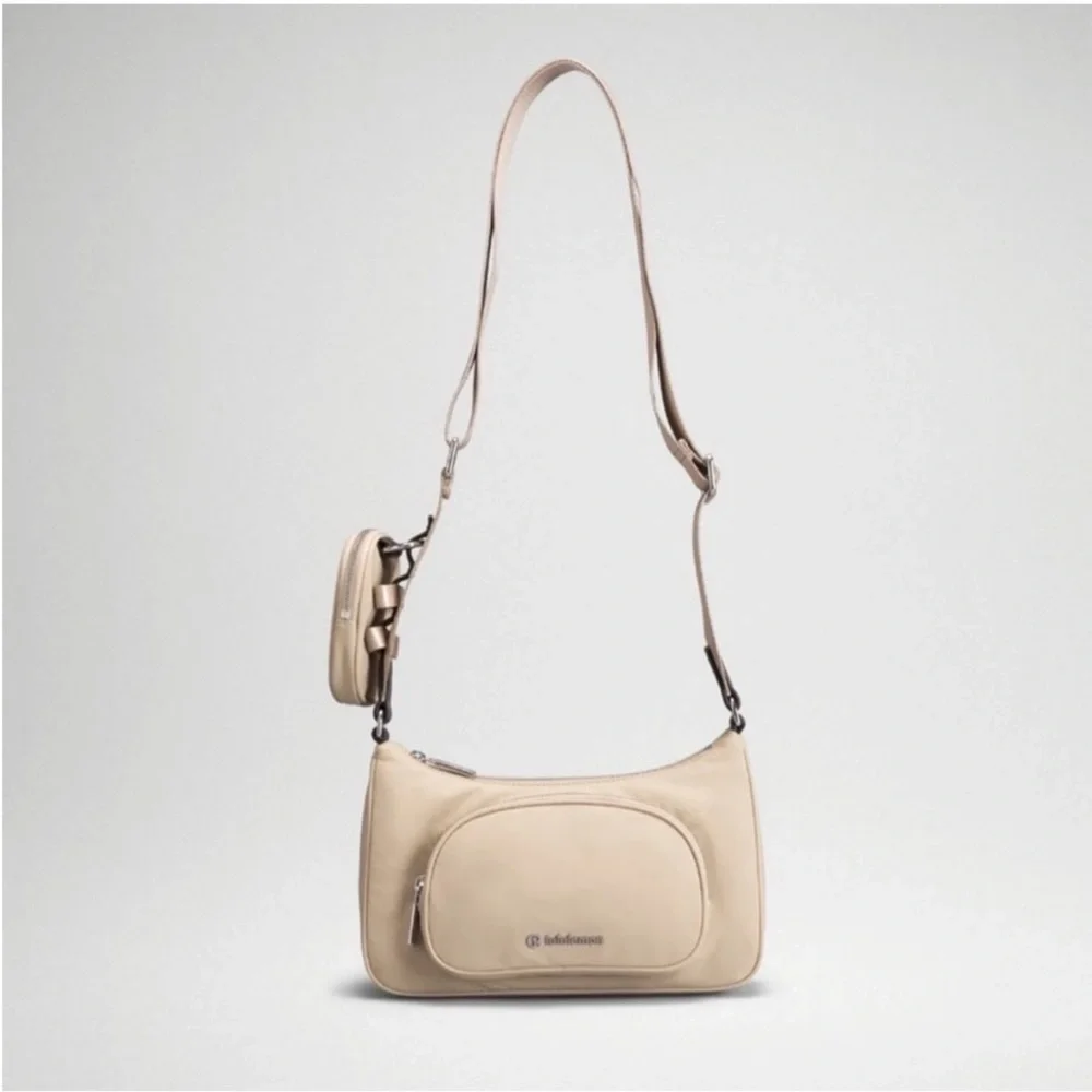 Rare! New with Tags!!! Lululemon Crossbody with Nano Pouch 2L Beige Neutral Tan - Picture 1 of 17